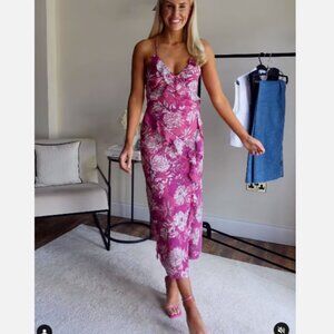 Zara ruffle flowly dress maxi